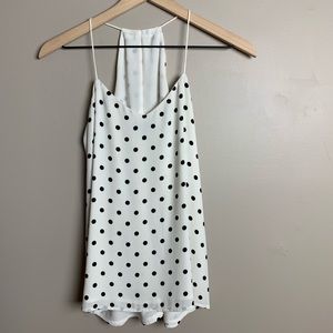Express sleeveless polka dots top